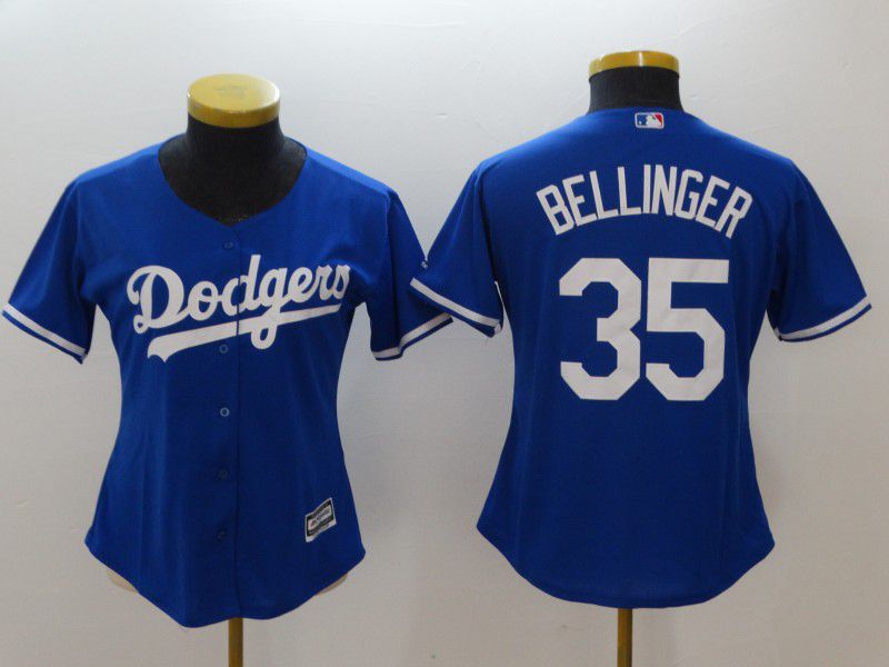 Women Los Angeles Dodgers #35 Bellinger Blue MLB Jerseys